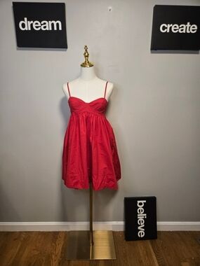Aqua Red Spaghetti-Strap Mini Dress